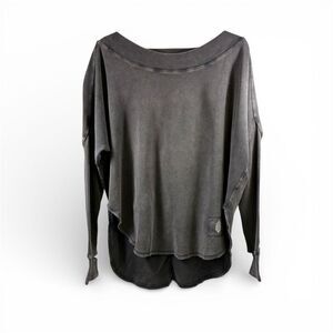 Free People Movement NWT Simply Layer Open Back Top in Gray SOLD OUT Size S